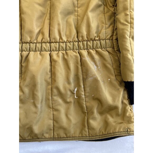 Vintage RefrigiWear Jacket Size L Yellow Parka Coat Fleece Collar Work USA - Picture 13 of 16